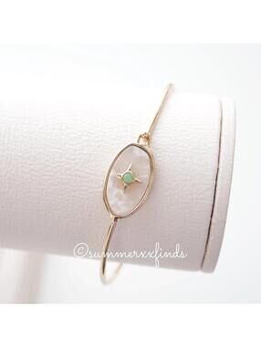 & Other Stories Oval Pendant Cuff Bracelet